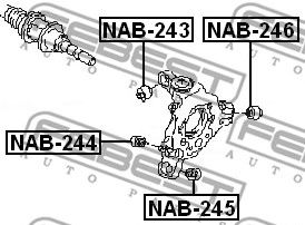 Купить FEBEST NAB-244 Сайлентблок NAB-244