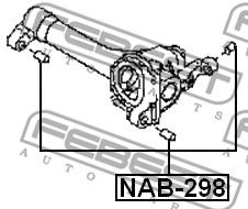 Купить FEBEST NAB-298 Сайлентблок опоры дифференциала NISSAN PATHFINDER R51 05- NAB-298