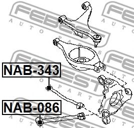 Купить FEBEST NAB-343 Сайлентблок тяги задн поперечной INFINITI G35/37/25 SEDAN V36 2006.12-2013.06 NAB-343