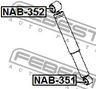 Купить FEBEST NAB-351 Сайлентблок заднего амортизатора NAB-351