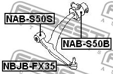 Купить FEBEST NAB-S50B Сайлентблок NAB-S50B