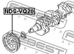 Купить FEBEST NDS-VQ20 Шкив коленвала NISSAN MAXIMA/CEFIRO A32 1994-2000 NDS-VQ20