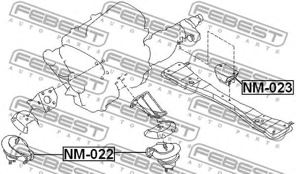 Купить FEBEST NM022 подушка двигателя передняя!\ Nissan Terrano III/Pathfinder R50 95-03