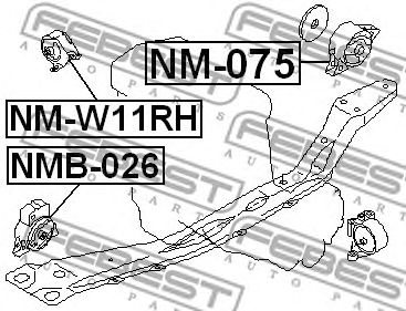 Купить FEBEST NM-W11RH Опора двигателя NM-W11RH