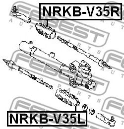 Купить FEBEST NRKB-V35L Пыльник рулевой левый NISSAN TEANA J31 2006.04-2008.02 NRKB-V35L