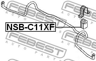 Купить FEBEST NSB-C11XF Втулка стабилизатора передняя NISSAN TIIDA C11 NSB-C11XF