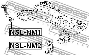 Купить FEBEST NSL-NM1 Тяга крепления подрамника передн правая NISSAN MICRA K12 NSL-NM1