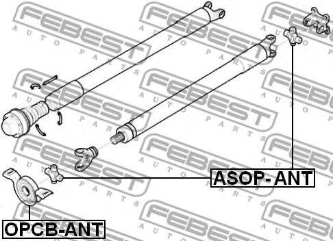 Купить FEBEST OPCB-ANT Подшипник подвесной карданного вала OPCB-ANT