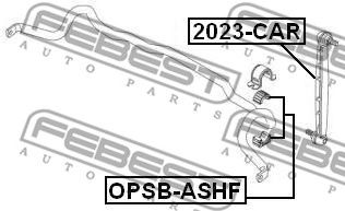 Купить FEBEST OPSB-ASHF Втулка стабилизатора передняя OPEL ASTRA H 2004-2010 (компл-2 половинки) OPSB-ASHF