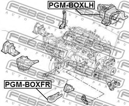 Купить FEBEST PGM-BOXFR Подушка двигателя передняя PGM-BOXFR