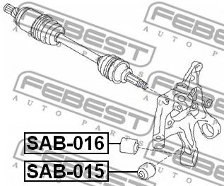 Купить FEBEST SAB-016 Сайлентблок задн цапфы SUBARU LEGACY B14 2009.02- SAB-016