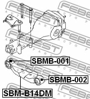 Купить FEBEST SBMB-001 Опора дифференциала SUBARU LEGACY B13 2003.01-2009.04 SBMB-001