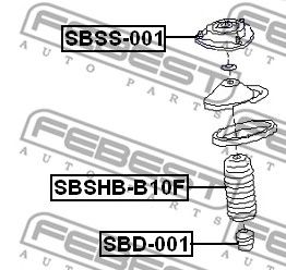 Купить FEBEST SBSS-001 Опора амортизатора SUBARU LEGASY 89-14, IMPREZA G11 2000-2007 SBSS-001