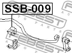 Купить FEBEST SSB009 втулка стабилизатора переднего!\ Subaru Forester 02>