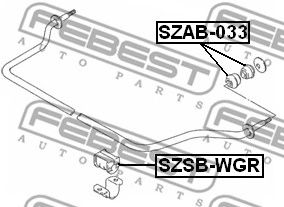 Купить FEBEST SZAB-033 Сайлентблок рычага SUZUKI IGNIS SZAB-033