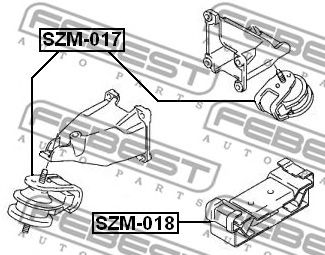 Купить FEBEST SZM-017 Опора двигателя SZM-017