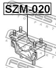 Купить FEBEST SZM-020 Опора двигателя задняя SUZUKI LIANA RH413/RH416/RH418 2001-2008 SZM-020