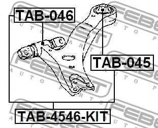 Купить FEBEST TAB-045 Сайлентблок рычага задний TOYOTA CAMRY ACV3#/MCV3# 2001-2006 TAB-045