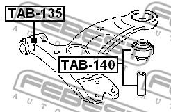 Купить FEBEST TAB-140 Сайлентблок рычага задний TOYOTA CARINA E TAB-140