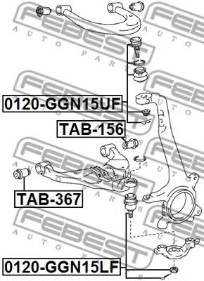 Купить FEBEST TAB-367 Сайленблок нижн рычага передний TOYOTA HILUX 2004-2012 TAB-367