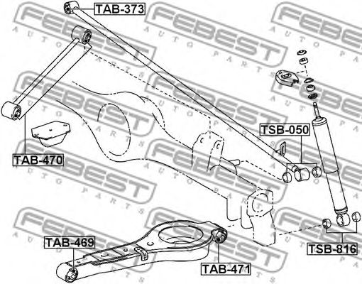 Купить FEBEST TAB-373 Сайлентблок задн попер тяги TAB-373