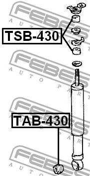 Купить FEBEST TAB430 нижн.втулка перед.аморт.!\ Toyota Land Cruiser 100 HDJ100/UZJ100