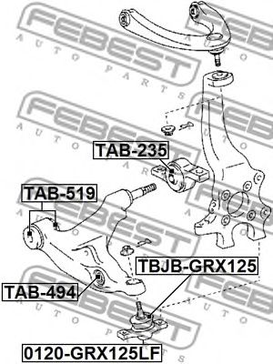Купить FEBEST TAB-519 Сайлентблок TAB-519