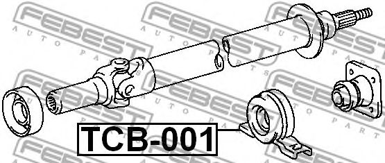 Купить FEBEST TCB-001 Подшипник опоры карданного вала TCB-001