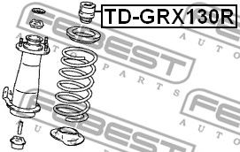 Купить FEBEST TD-GRX130R Отбойник амортизатора TD-GRX130R