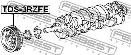 Купить FEBEST TDS-3RZFE Шкив коленвала TDS-3RZFE