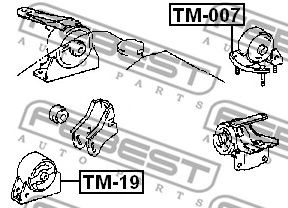 Купить FEBEST TM-007 Опора двигателя TM-007