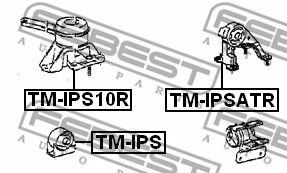 Купить FEBEST TM-IPS Опора двигателя передняя TOYOTA CALDINA 1992.11-2002.06 TM-IPS