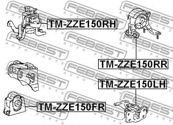 Купить FEBEST TM-ZZE150RH Опора двигателя правая TOYOTA COROLLA E15 TM-ZZE150RH