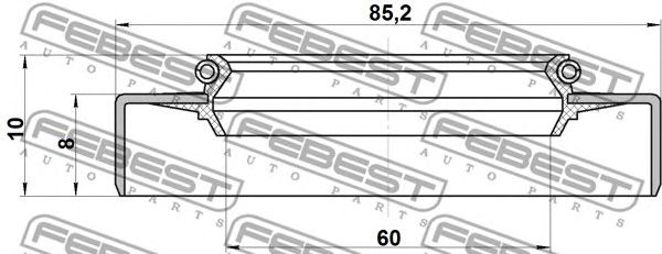 Купить FEBEST TOS-002 Сальник полуоси внешний задн моста TOYOTA LAND CRUISER 60/70/80 TOS-002