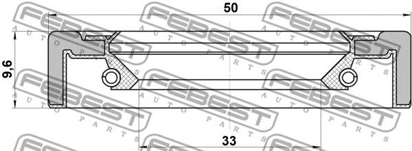 Купить FEBEST TOS-003 Сальник полуоси TOS-003
