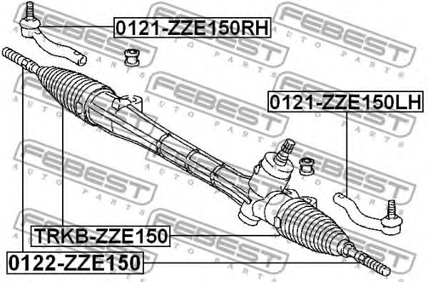 Купить FEBEST TRKB-ZZE150 Пыльник рулевой TOYOTA COROLLA (E150) TRKB-ZZE150