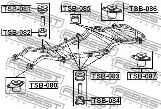 Купить FEBEST TSB-087 Сайлентблок TSB-087