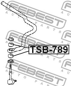 Купить FEBEST TSB-789 Втулка тяги стабилизатора TOYOTA LAND CRUISER FJ,FZJ,HDJ,HJ,HZJ,KZJ,LJ,PZJ,RJ7 1990.01-2007.01 TSB-789