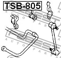 Купить FEBEST TSB-805 Втулка стабилизатора задняя TOYOTA HARRIER 03- TSB-805