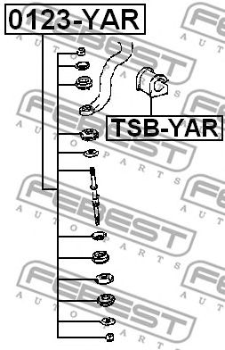 Купить FEBEST TSB-YAR Втулка стабилизатора TOYOTA YARIS/ECHO (3D,5D) NCP1,SCP10 1999.03-2005.08 TSB-YAR