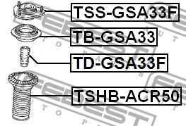 Купить FEBEST TSS-GSA33F Опора амортизатора TSS-GSA33F