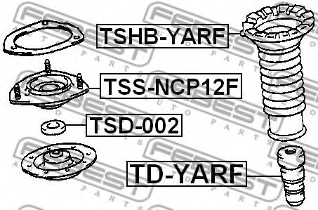 Купить FEBEST TSS-NCP12F Опора амортизатора TOYOTA YARIS NCP1#/NLP10/SCP10 1999-2005 TSS-NCP12F