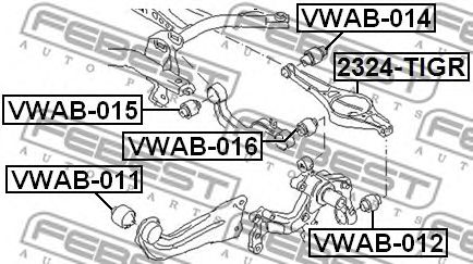 Купить FEBEST VWAB-016 Сайлентблок задн подвески VW PASSAT 2006- VWAB-016