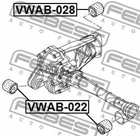 Купить FEBEST VWAB-028 Сайлентблок опоры дифференциала AUDI Q7 2006- VWAB-028