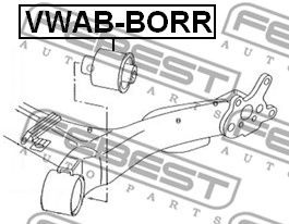 Купить FEBEST VWAB-BORR Сайлентблок задн балки VW POLO (RUS) 09- AB-BORR