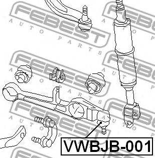 Купить FEBEST VWBJB-001 Пыльник шаровой опоры нижн рычага AUDI A6 (4B/C5) 1997-2005 VWBJB-001