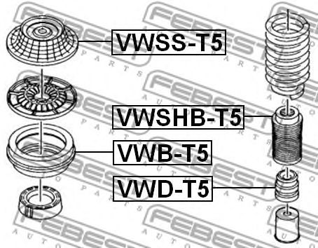 Купить FEBEST VWB-T5 Подшипник опоры амортизатора VW TRANSPORTER V VWB-T5