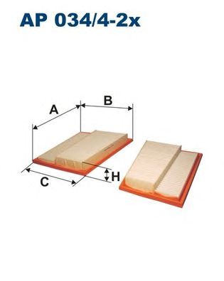 Купить FILTRON AP034/4-2x Фильтр воздушный AP034/4-2x