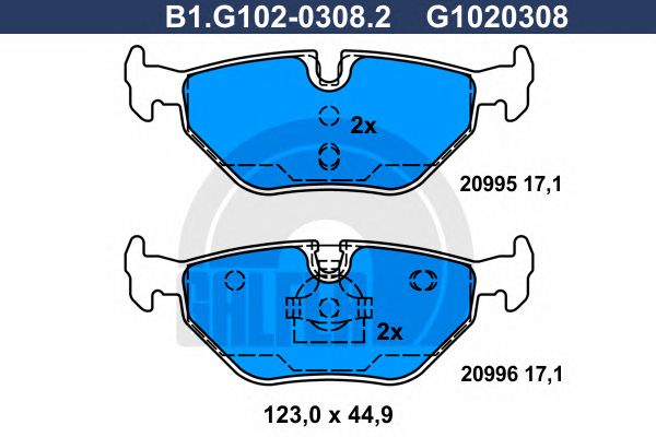 Купить GALFER B1G10203082 КОЛОДКИ ЗАД 34-32