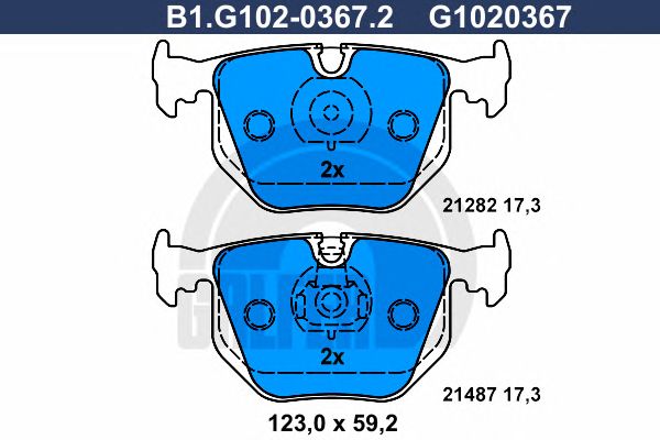 Купить GALFER B1G10203672 КОЛОДКИ ЗАД 38-X5 / 34216761250